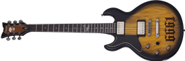 Schecter DIAMOND SERIES Zacky Vengeance 6661 Aged Natural Satin Black Burst Left Handed 6-String Electric Guitar
